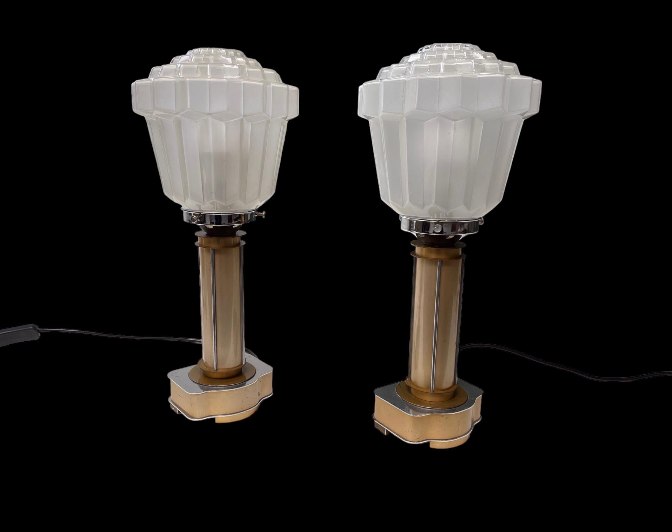 Pair of Art Deco Lamps 1