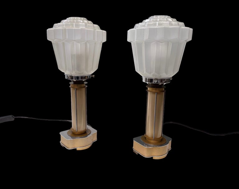 Pair of Art Deco Lamps For Sale at 1stDibs