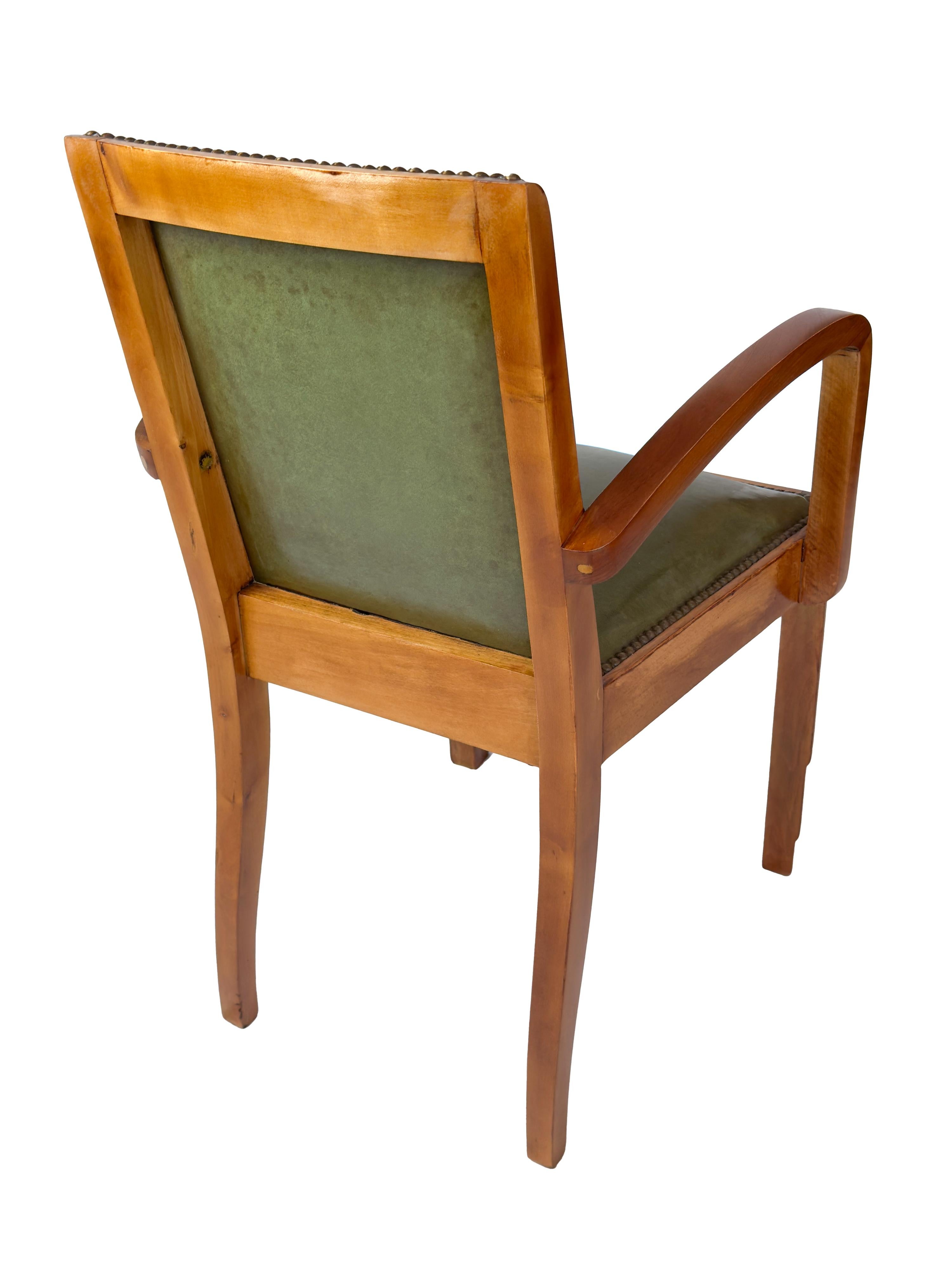 Pareja De Sillones De Cuero Art Decó, (Siglo XX) en Bueno estado para la venta en Lisbon, PT