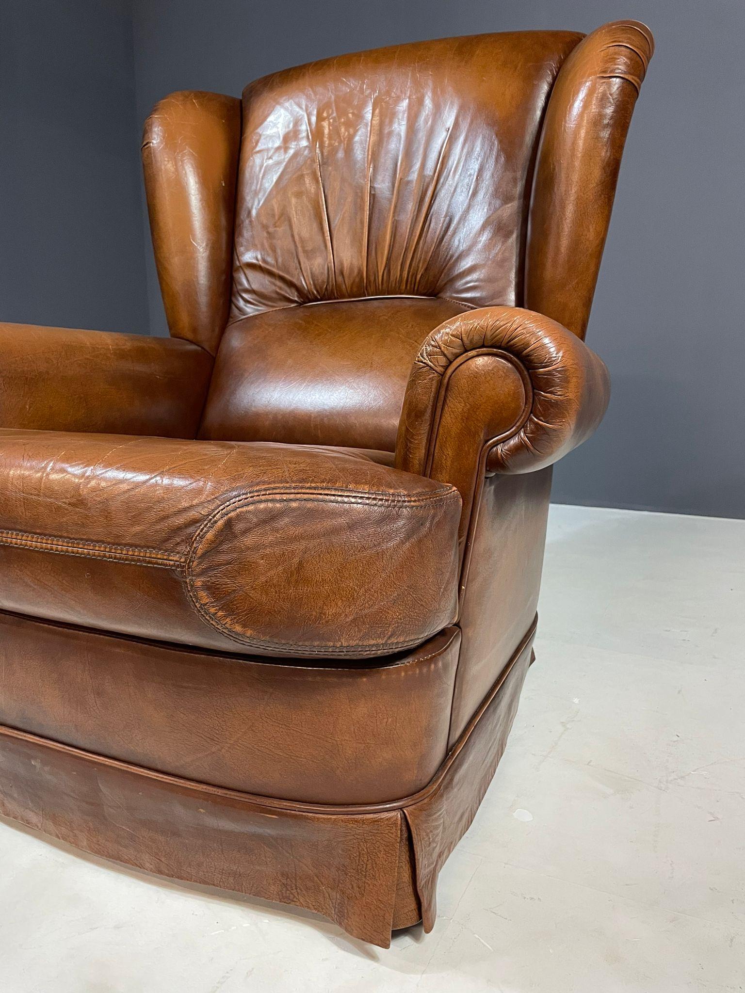 Coppia di poltrone da club in pelle Art Déco, Cecoslovacchia, anni '30 in vendita 13