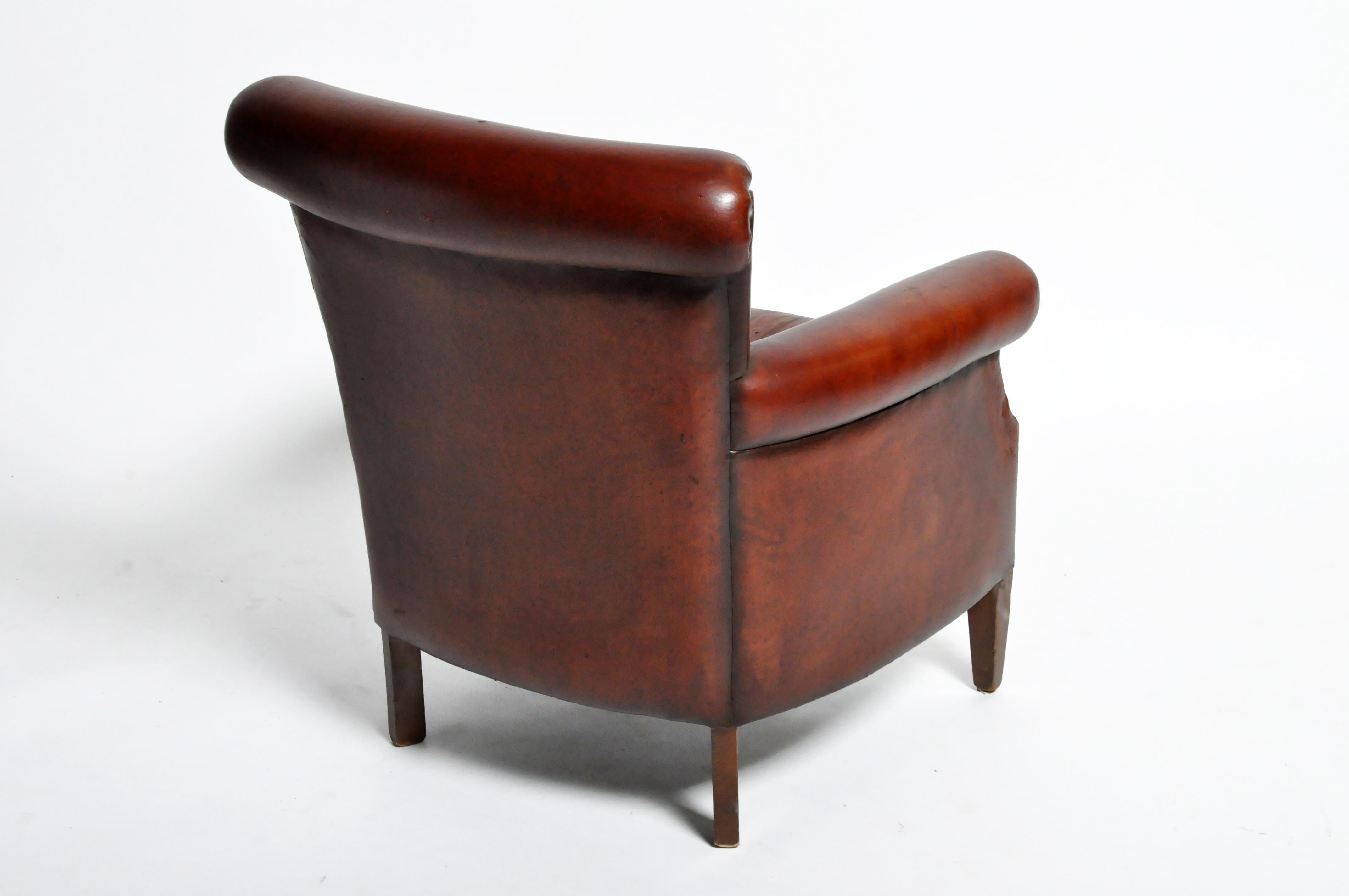 Pair of Art Deco Leather Club Chairs 2