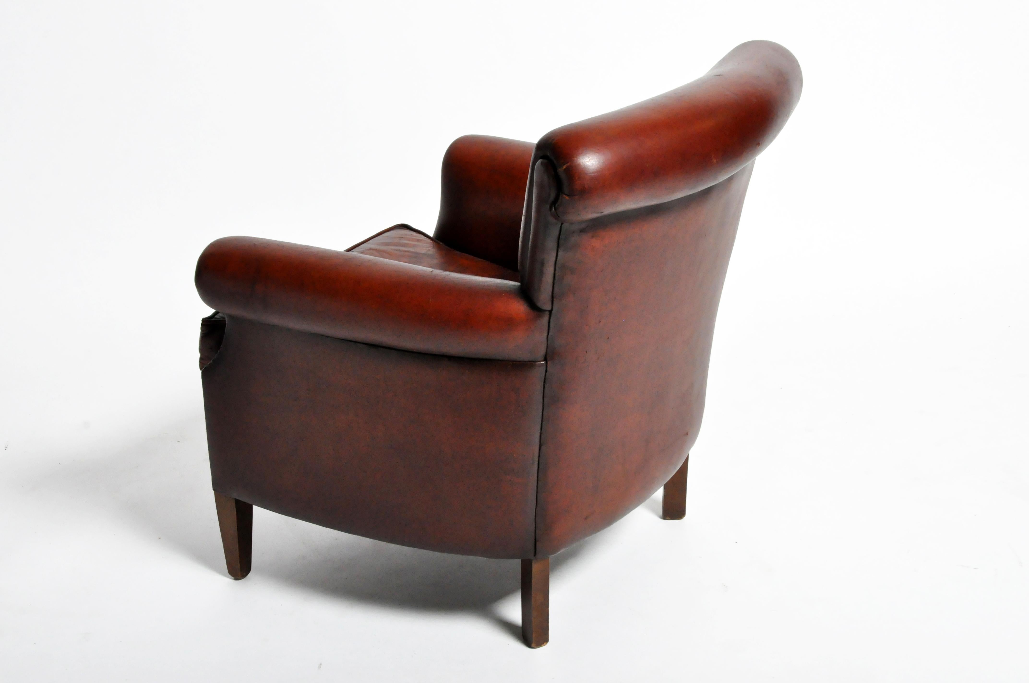 Pair of Art Deco Leather Club Chairs 3