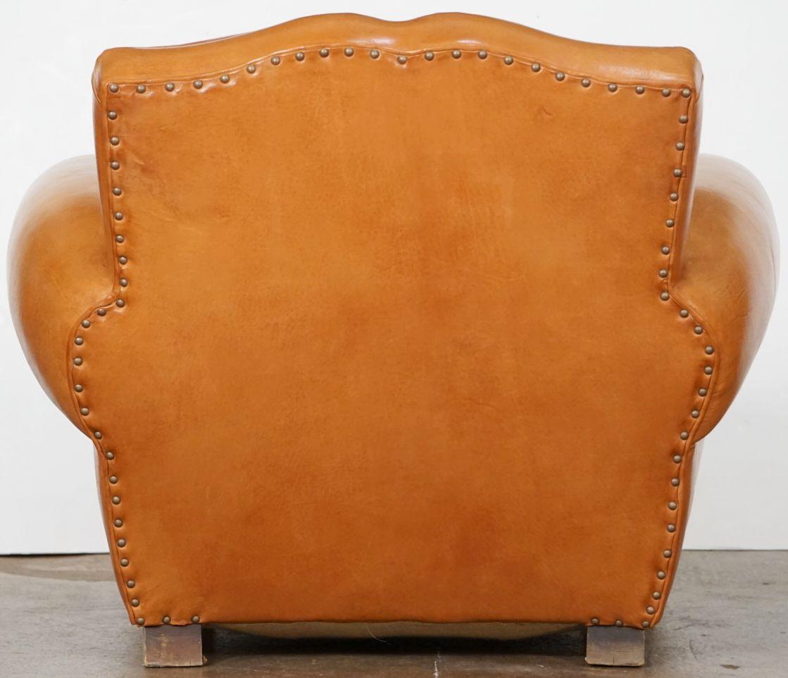 Pair of Art Deco Leather Club Chairs from France, 'Individually Priced' 8
