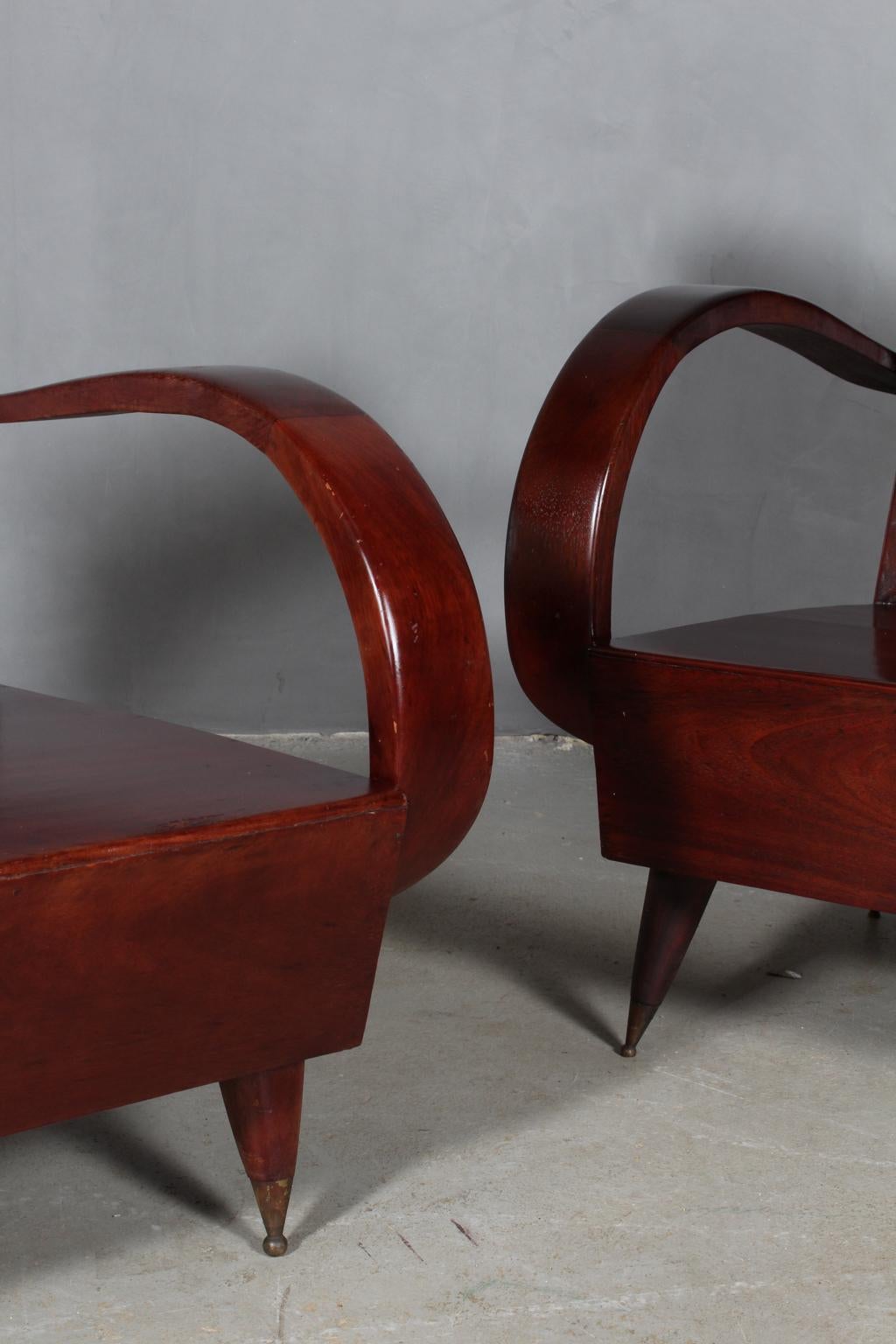 European Pair of Art Deco Lounge Chairs, Second Half of the 20th Century