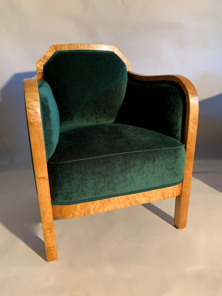 Pair of Art Deco Lounge Chairs D427 at 1stDibs