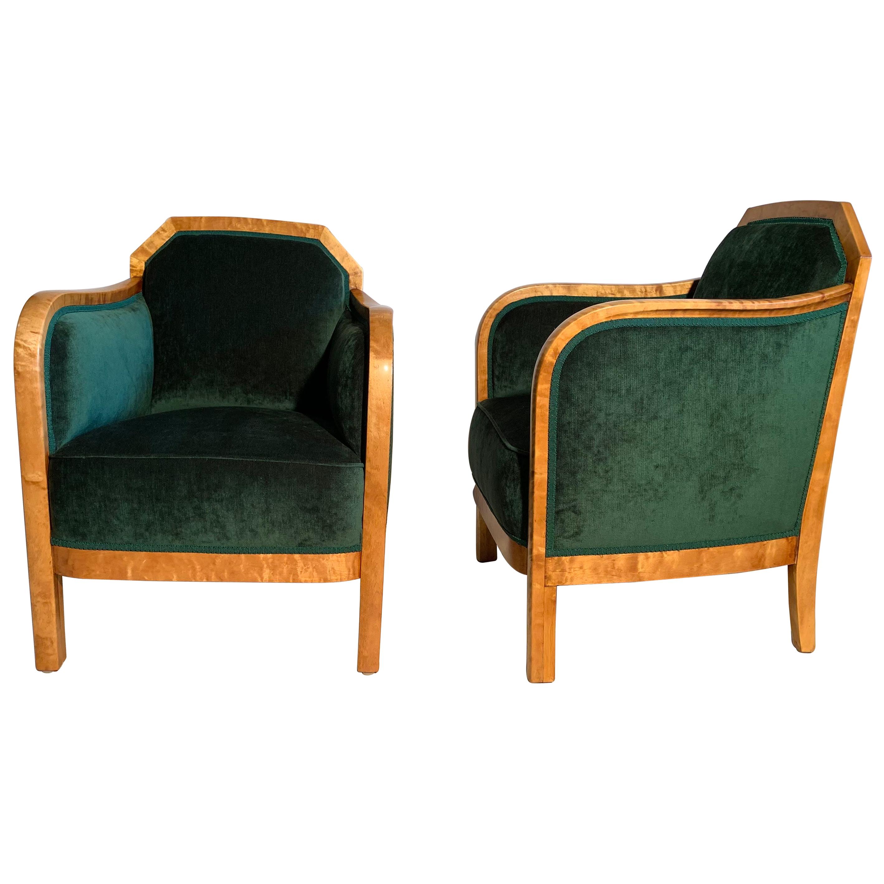 Pair of Art Deco Lounge Chairs D427