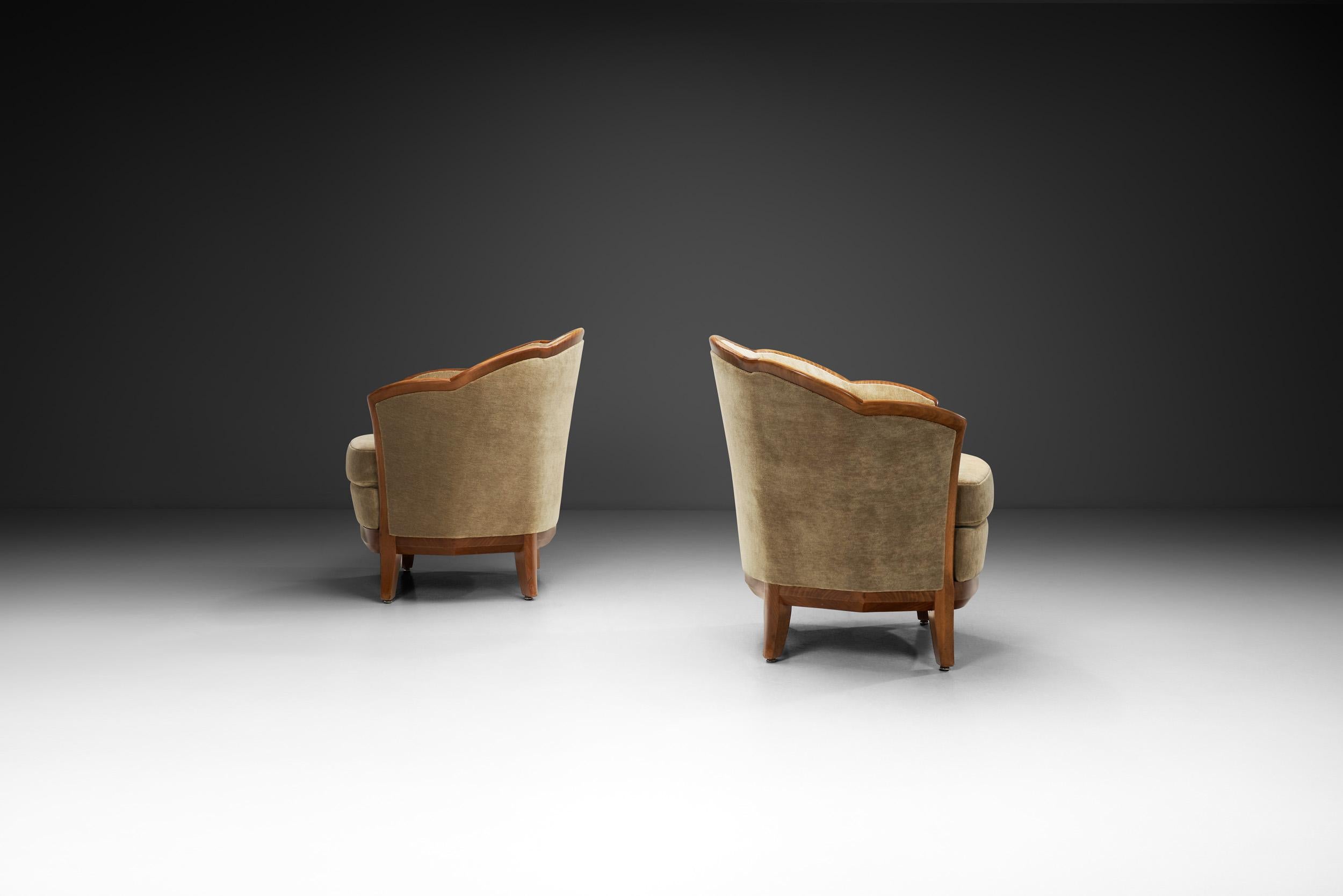Paar Art Deco Lounge Chairs, Europa Erste Hälfte des 20. Jahrhunderts im Zustand „Gut“ im Angebot in Utrecht, NL