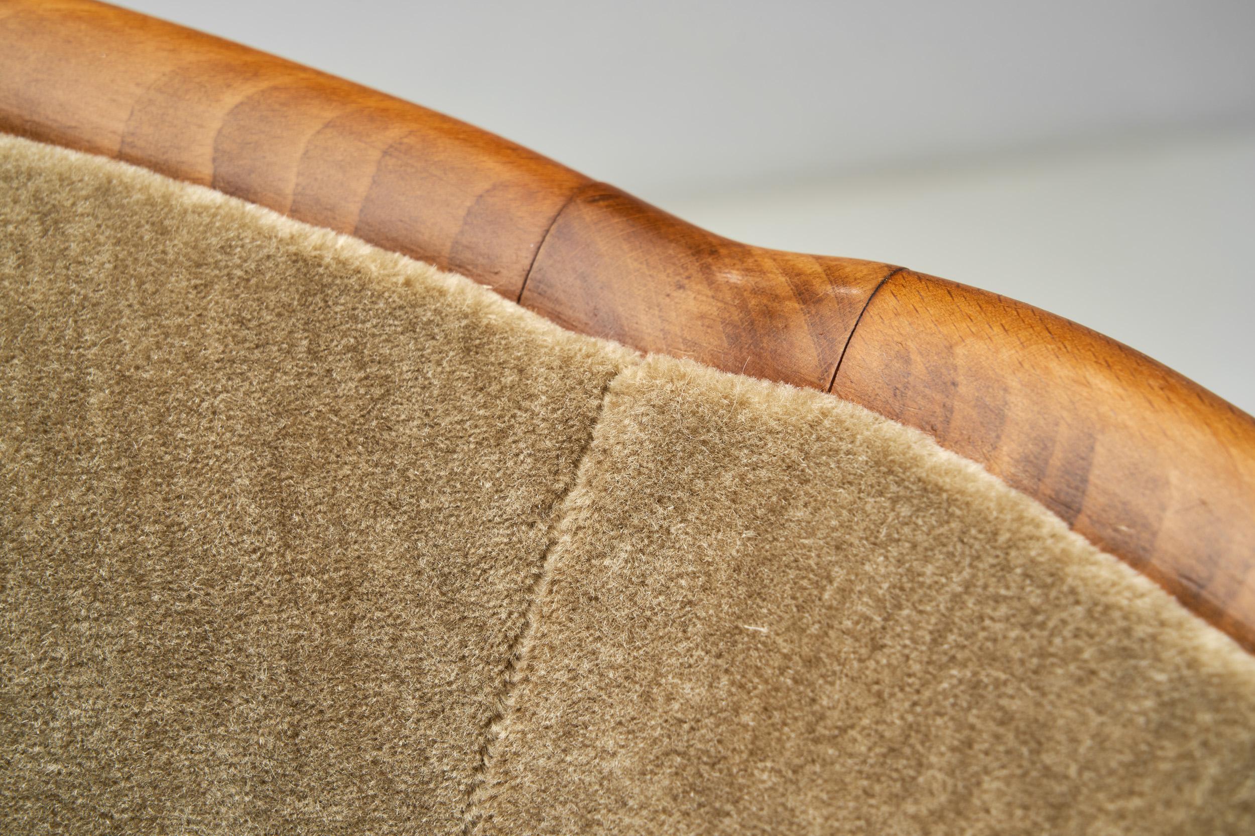 Paar Art Deco Lounge Chairs, Europa Erste Hälfte des 20. Jahrhunderts im Angebot 3