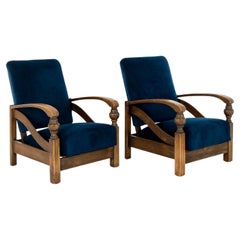 Paar Art Deco Lounge Stühle