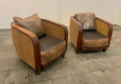 Pair of Art Deco Lounge Chairs, France 1920