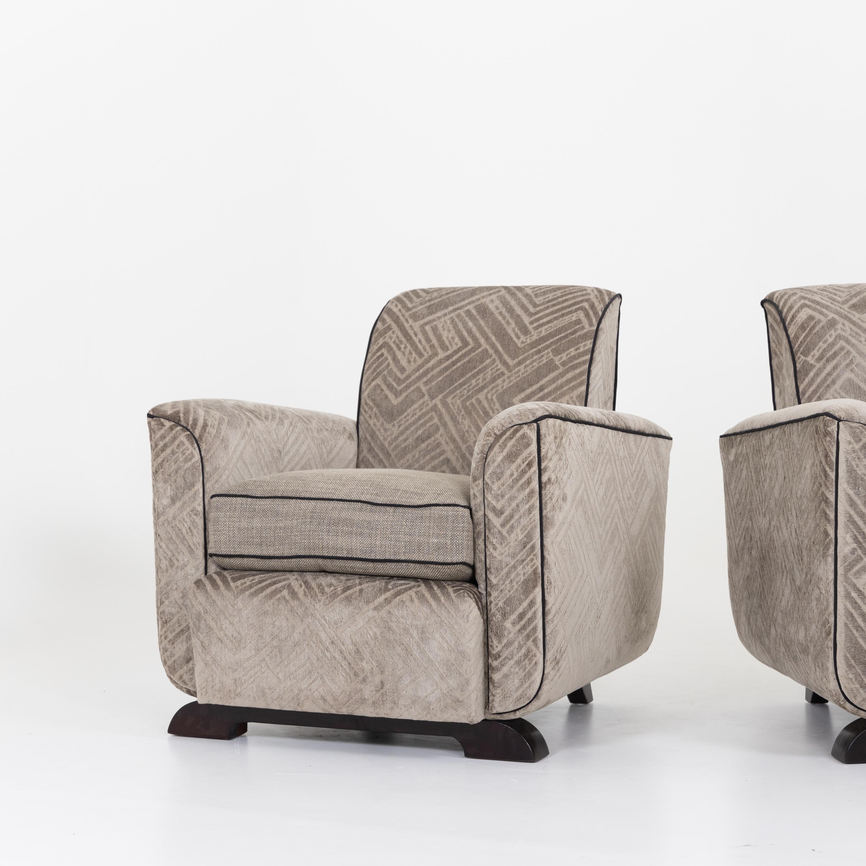 Pair of Art Deco Lounge Chairs, France, 1920s For Sale 2