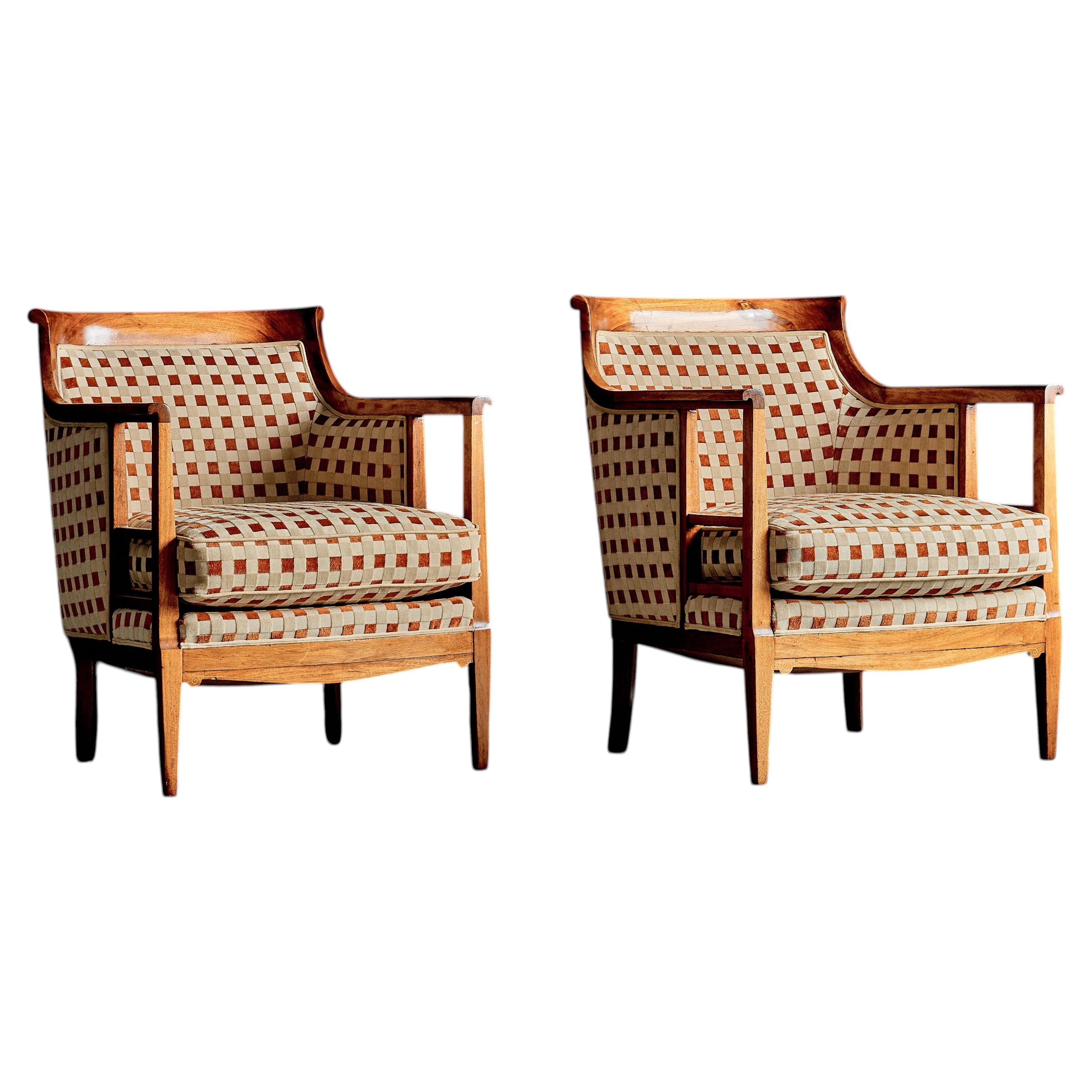 Pair of Art Deco Lounge Chairs, France, 1930s