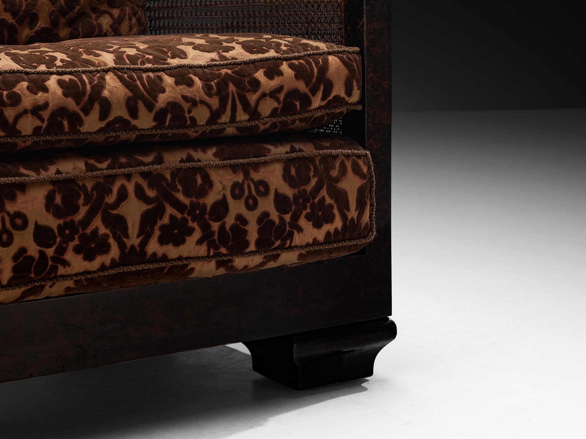 Pareja de Sillas de Salón Art Decó de Madera y Caña en venta 3