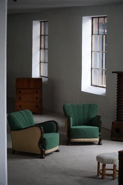 Pair of Art Deco Lounge Chairs, Made by a Danish Cabinetmaker, 1940s