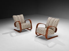 Pareja de sillones Art Decó con forma orgánica escultural