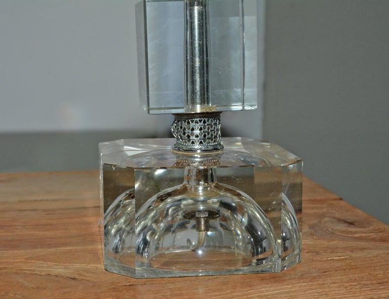 Pair of Art Deco Lucite Dressing Table Lamps at 1stDibs