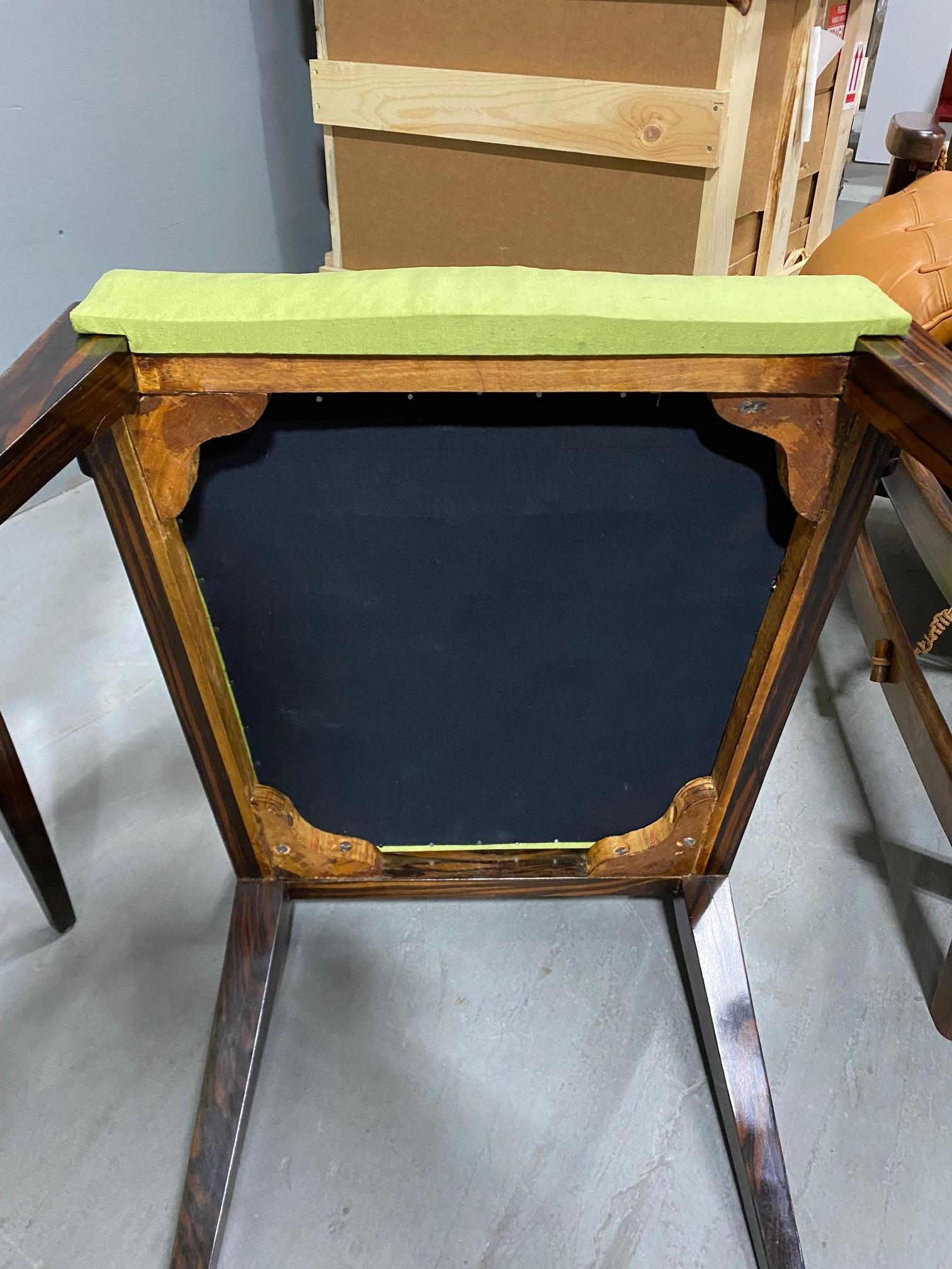 Paar Art Deco  Makassar-Ebenholz-Sessel von Maison Dominique im Angebot 5