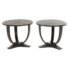 Pair of Art Deco Macassar Ebony Side Tables Pair of Art Deco Macassar Ebony Side Tables