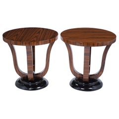 Pair of Macassar Art Deco Side Tables