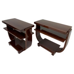 Pair of Art Deco Machine Age End Tables by Modernage Furniture Company C.1930's