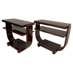 Pair of Art Deco Machine Age End Tables by Modernage Furniture Company C.1930's