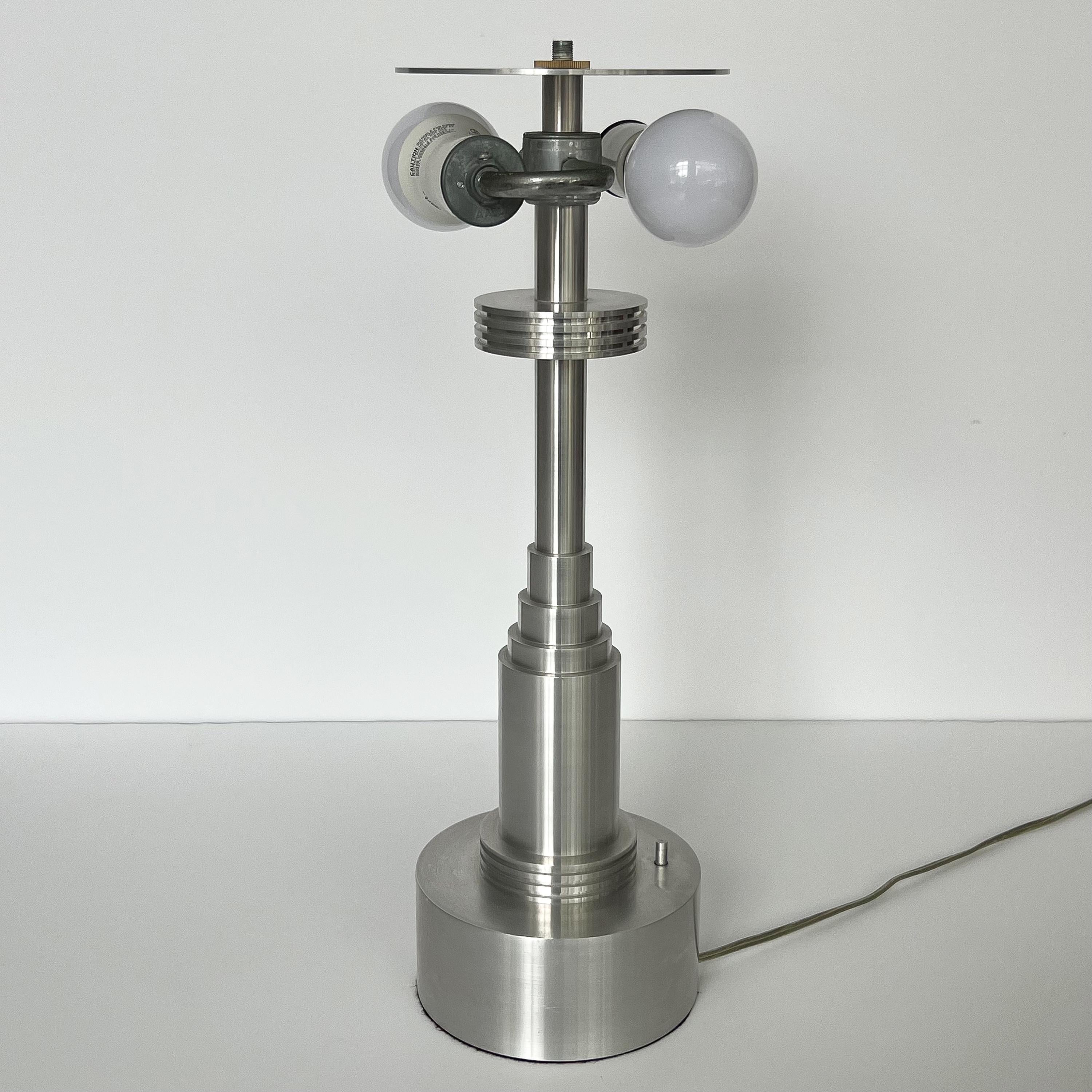 Pair of Art Deco / Machine Age Table Lamps in the Manner of Walter Von Nessen 6