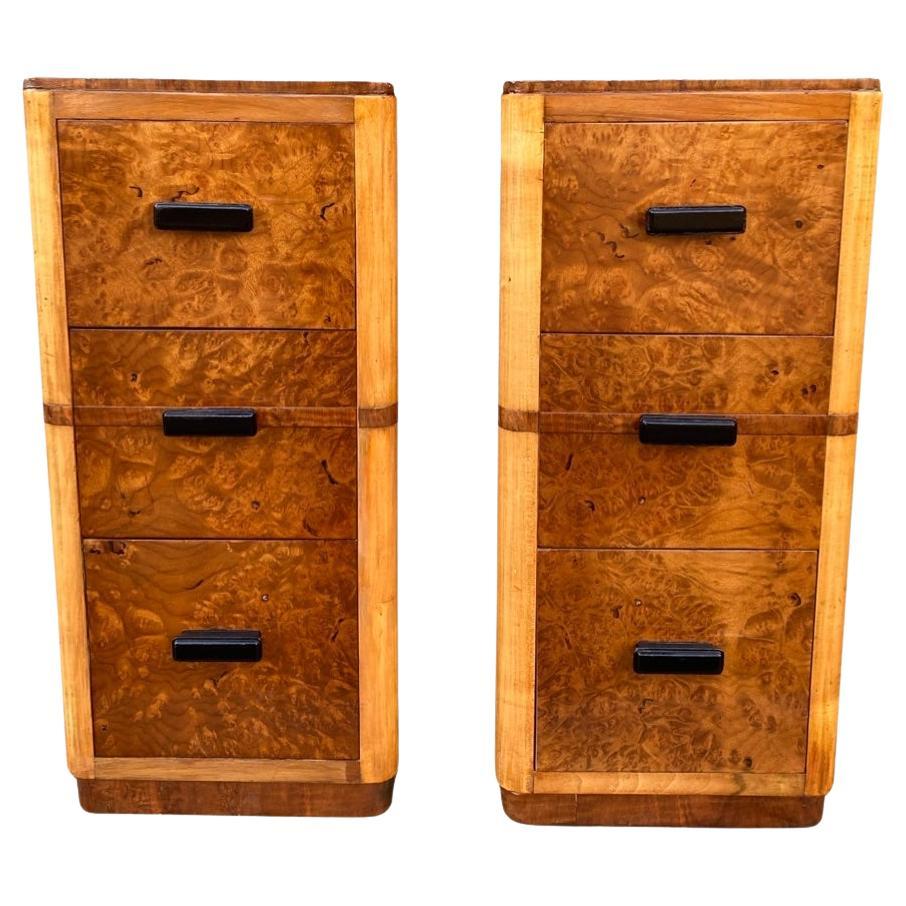 Pair of Art Deco Matching Bedside Cabinets