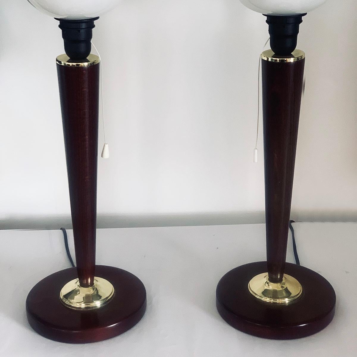 Pair of Art Deco Mazda Unilux Lamps In Good Condition For Sale In Daylesford, Victoria