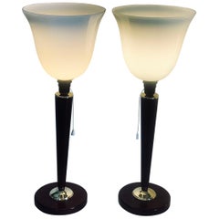 Pair of Art Deco Mazda Unilux Lamps