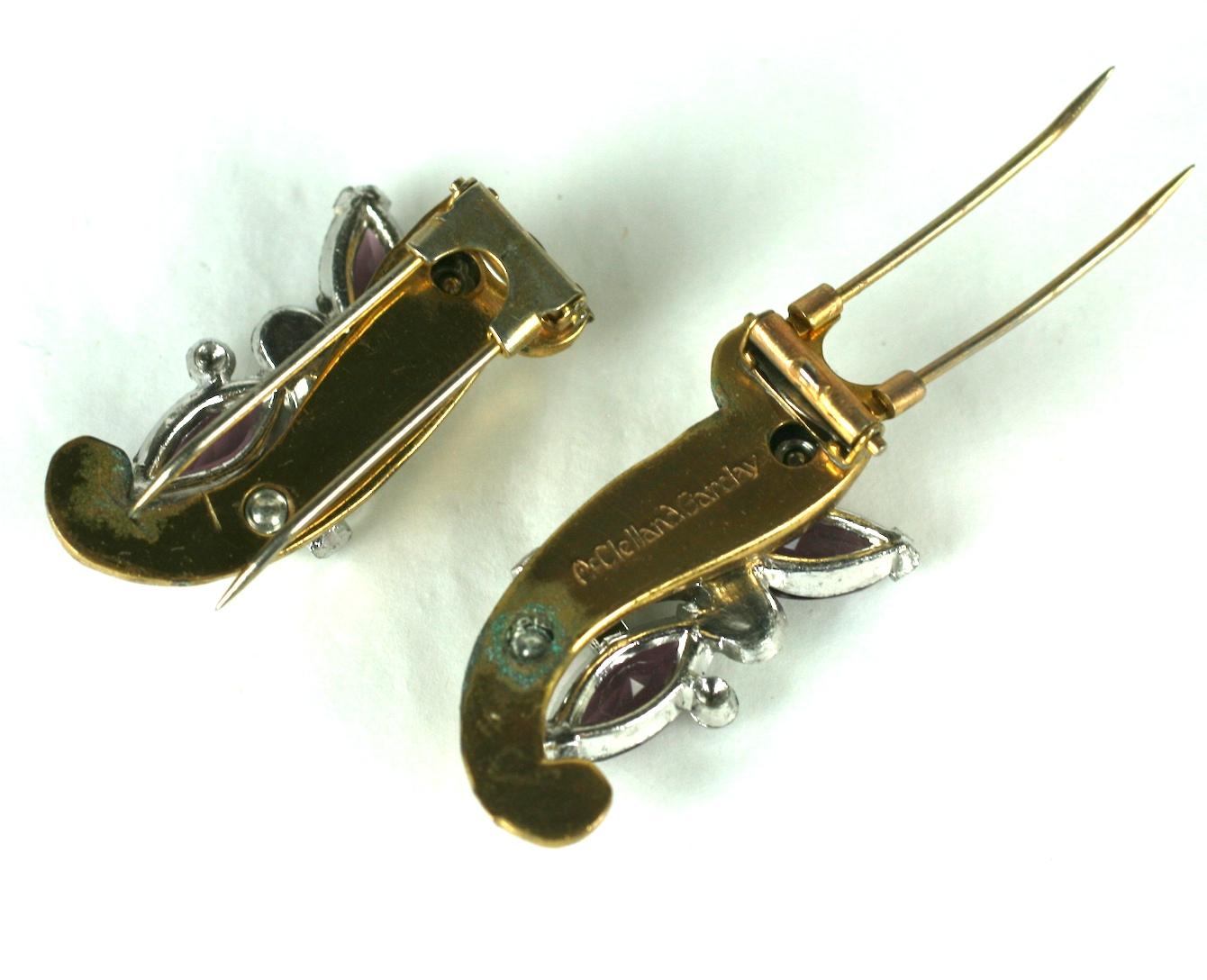 Pair of Art Deco McClelland Barclay Clips In Good Condition For Sale In New York, NY