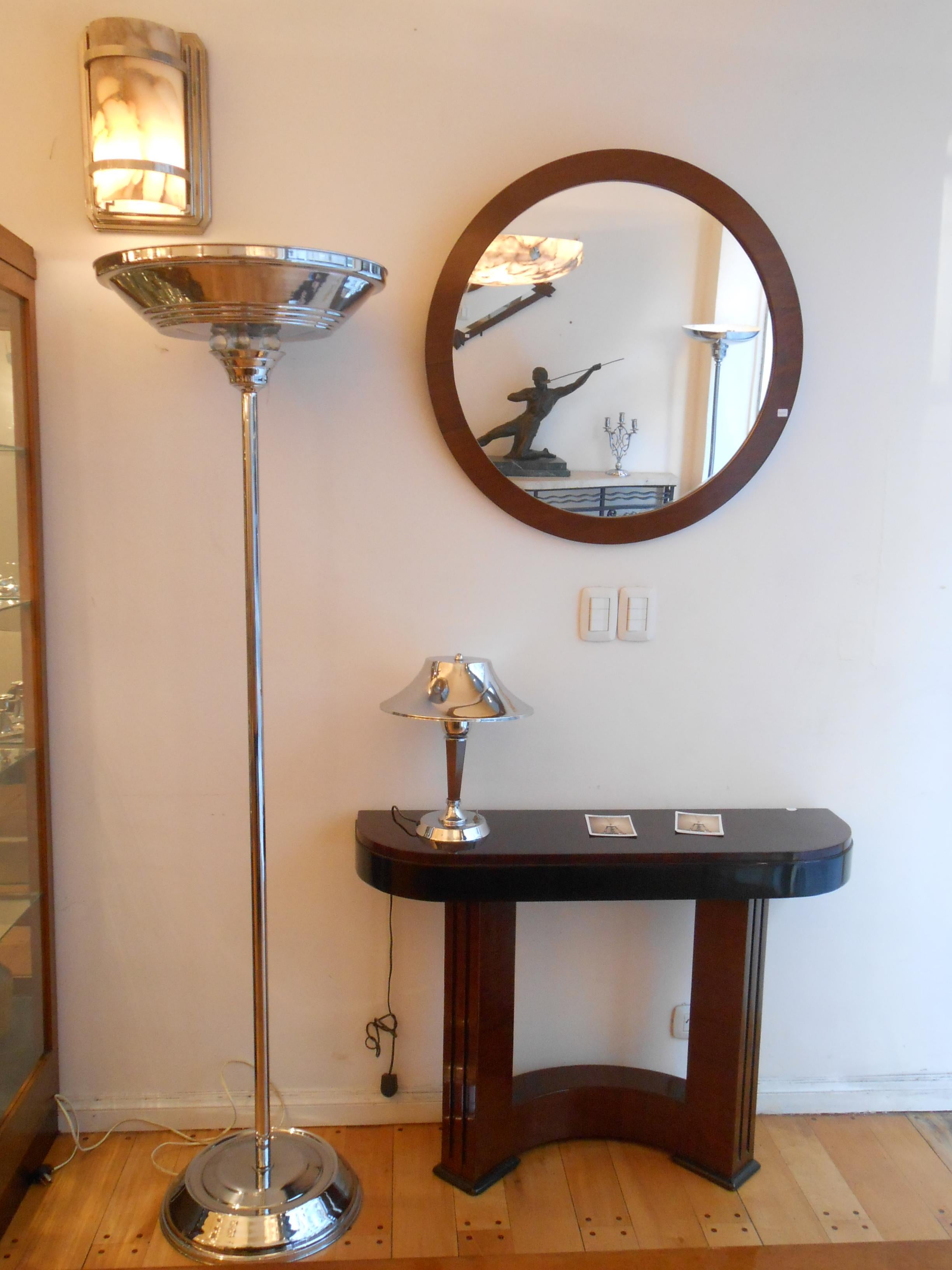 French Pair of Art Deco Mirror in Wood and Mirror, Year: 1920, France For Sale
