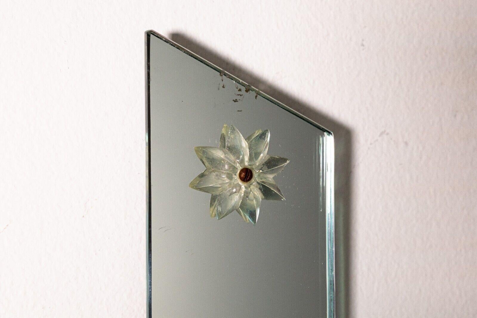 Mid-20th Century Pair of Art Deco Mirrored Glass Sconce Shelfs