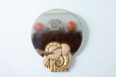 Art Deco Wall Mirrors by Paul Follot, Wood and Mirror, France, 1920