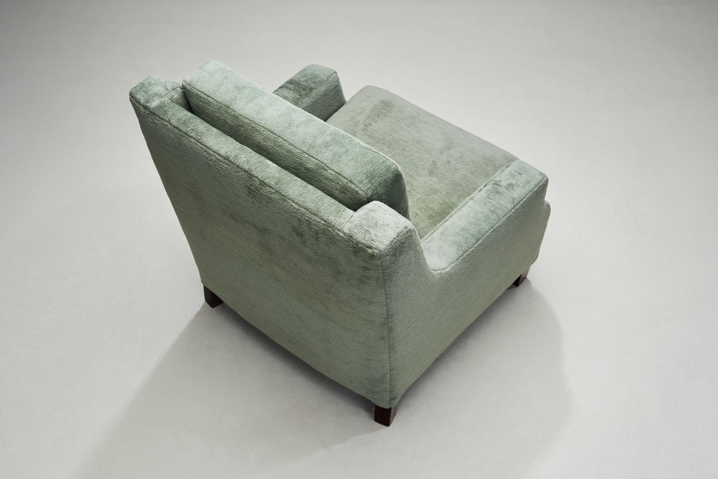 Paar Art Deco Modernist Sessel, Europa 1940er Jahre (Mitte des 20. Jahrhunderts) im Angebot