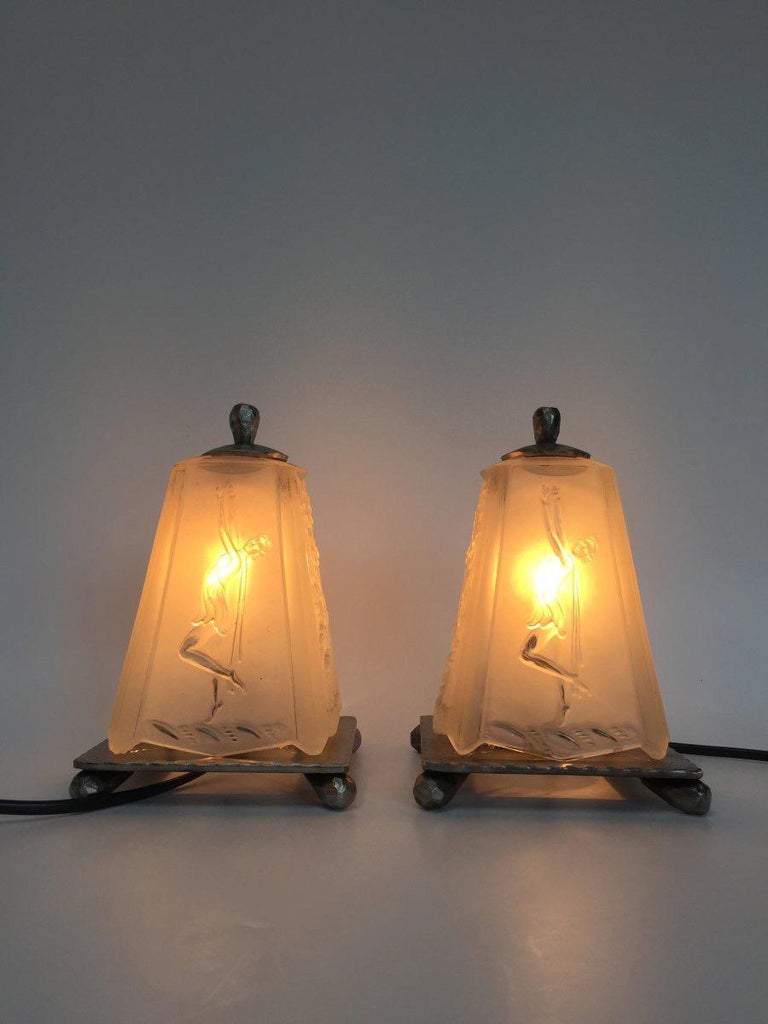 Pair of Art Deco Night Lights For Sale at 1stDibs