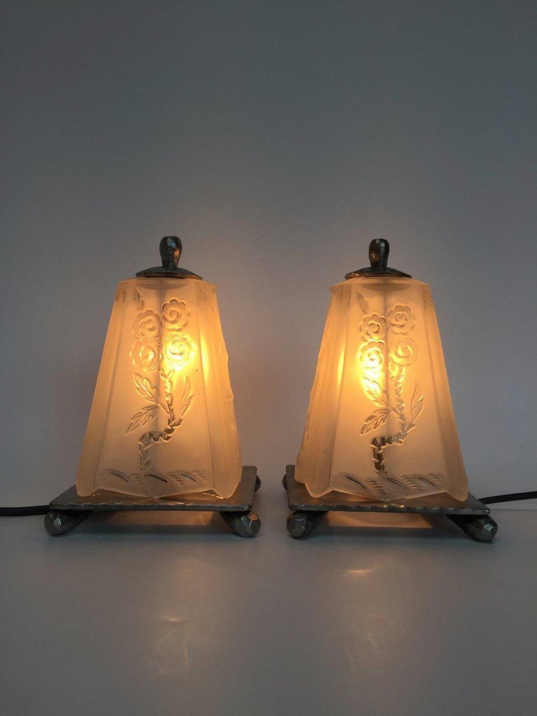 Pair of Art Deco Night Lights For Sale at 1stDibs