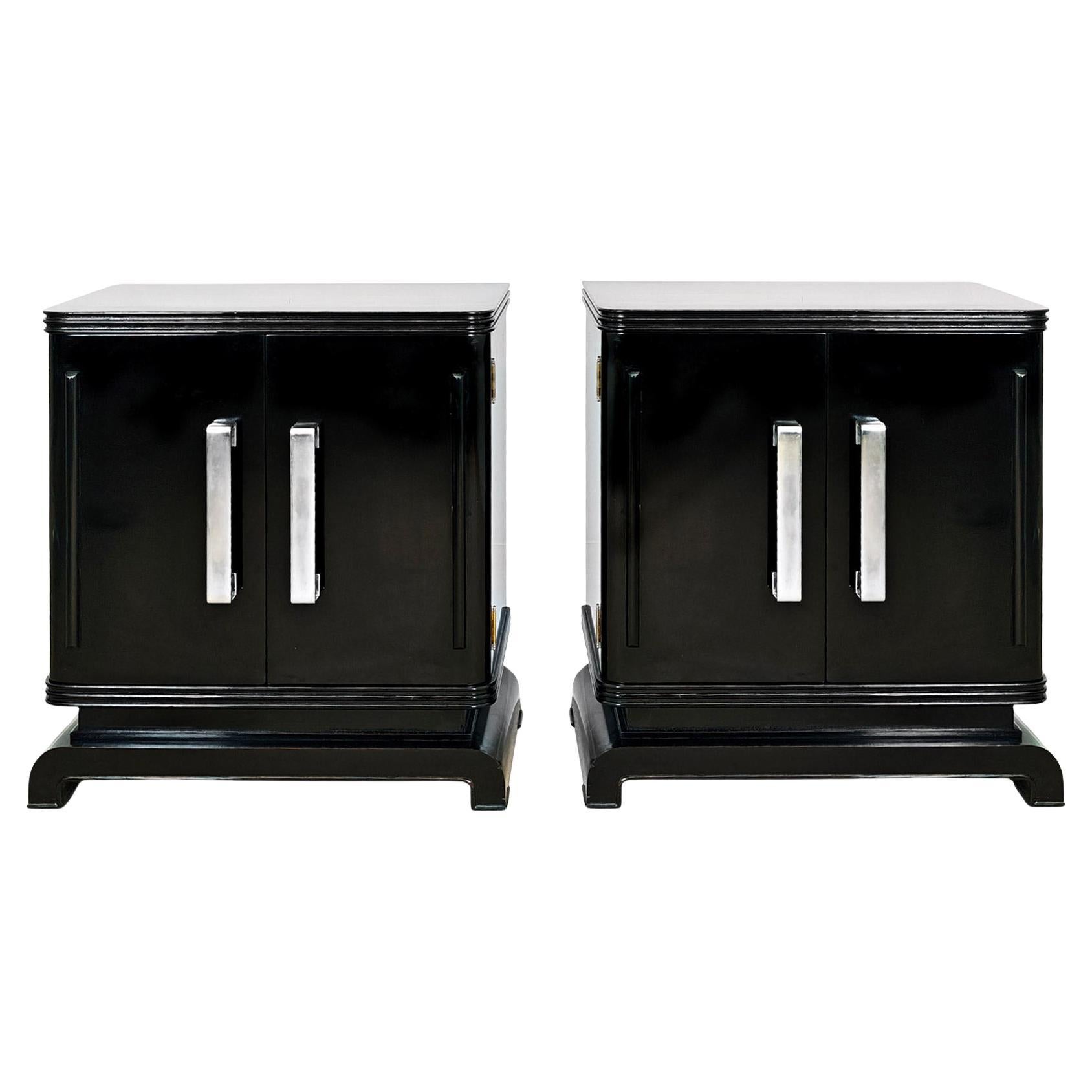 Paire de tables de nuit Art Déco - Barcelone 1930 en vente