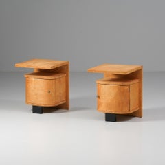 Pair of Art Deco Night Stands by Birger Hahl for J. Kutvosen Huonekalutehdas