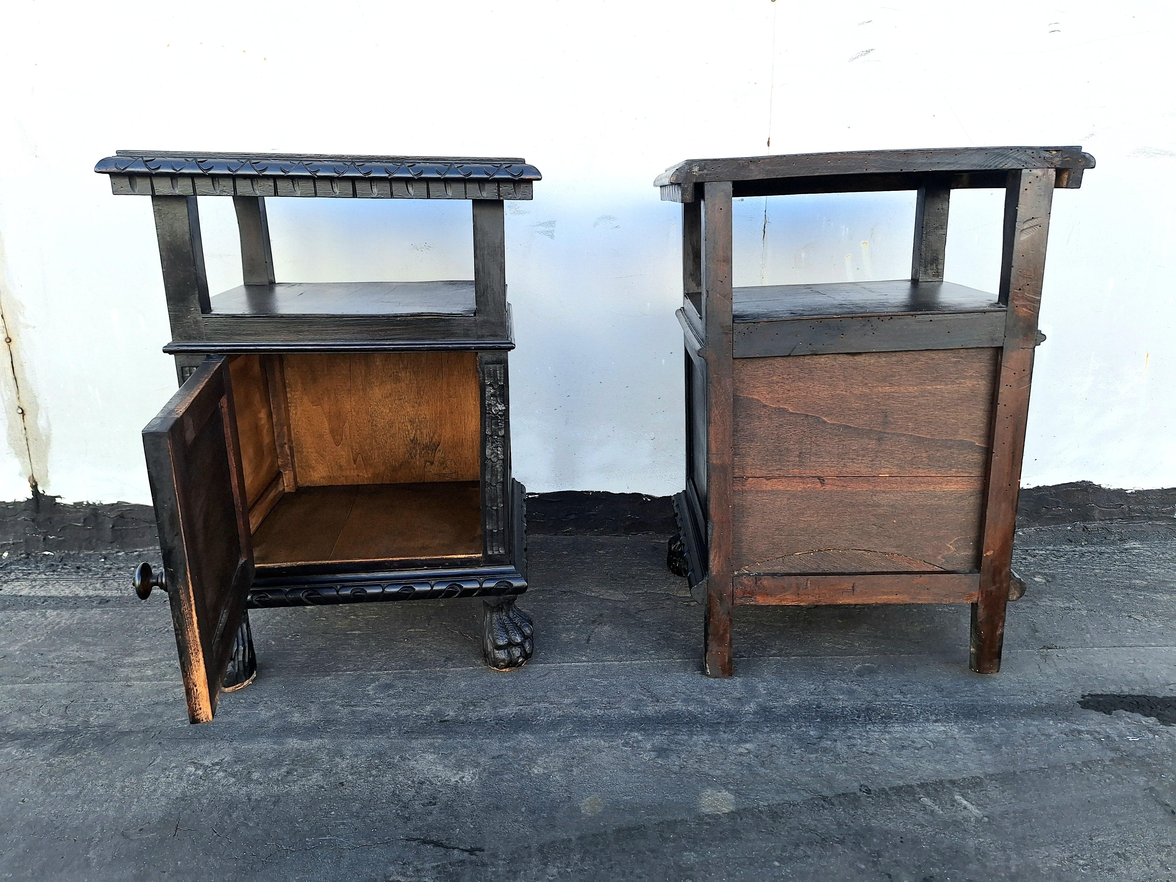 Wood Pair of  Art Deco Night Stands For Sale