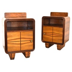 Pair of Art Deco nightstands, Italy, 1930s