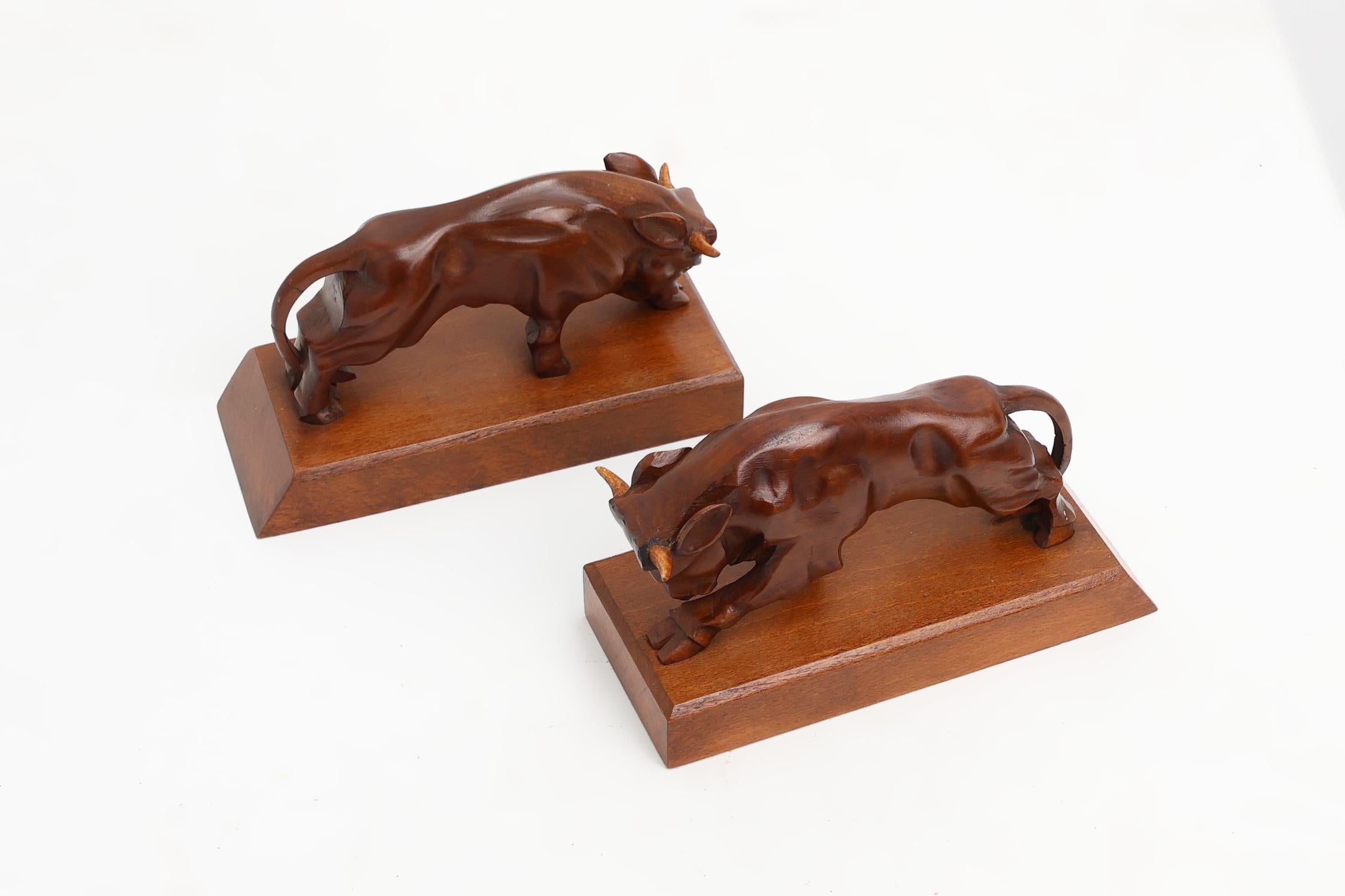 Coppia di reggilibri in Oak Oak Art Deco, Francia, anni '30 in vendita 2