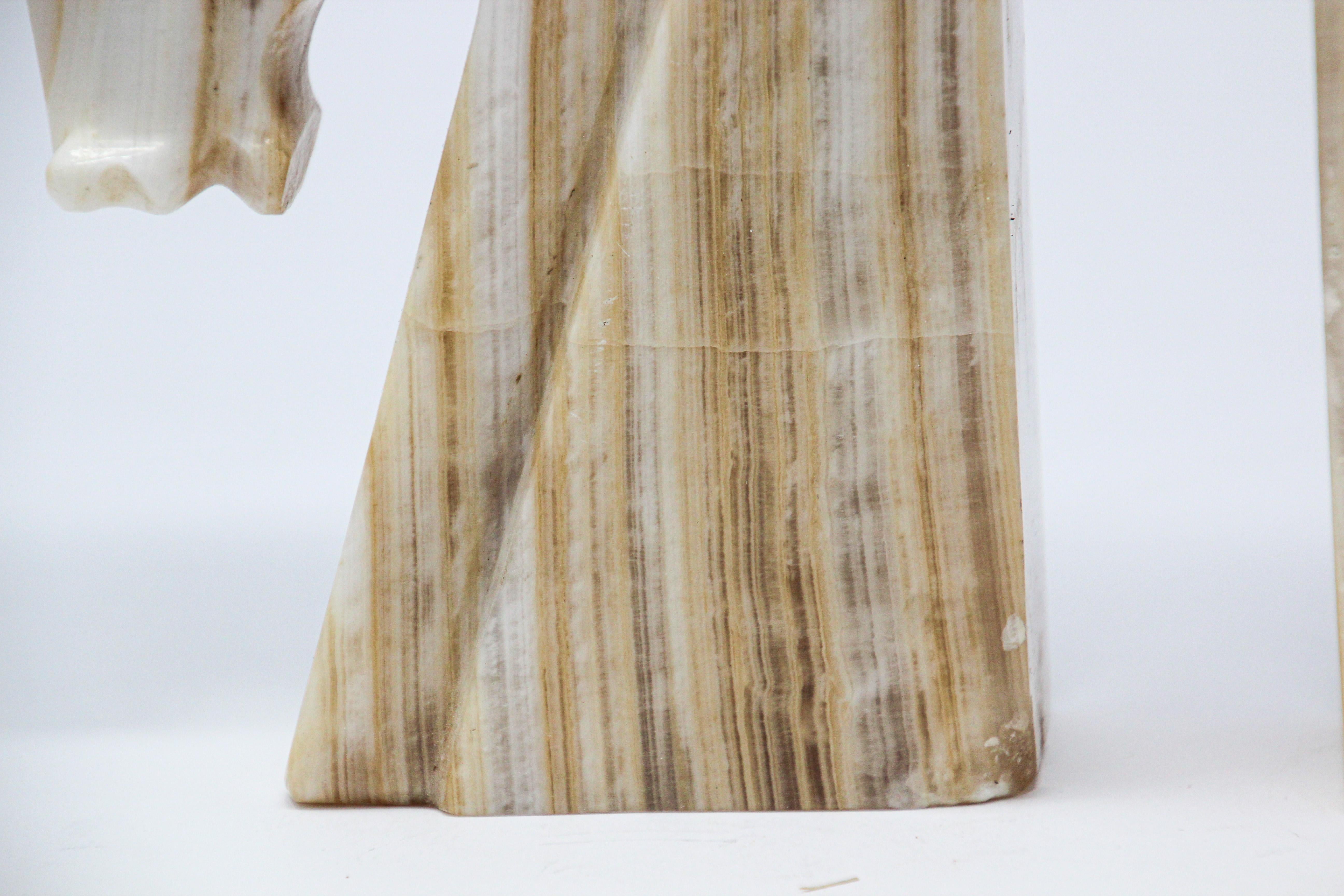 Pair of Art Deco Onyx Horses Heads Bookends 3