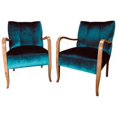 Pair of Art Deco Open Armchairs D323