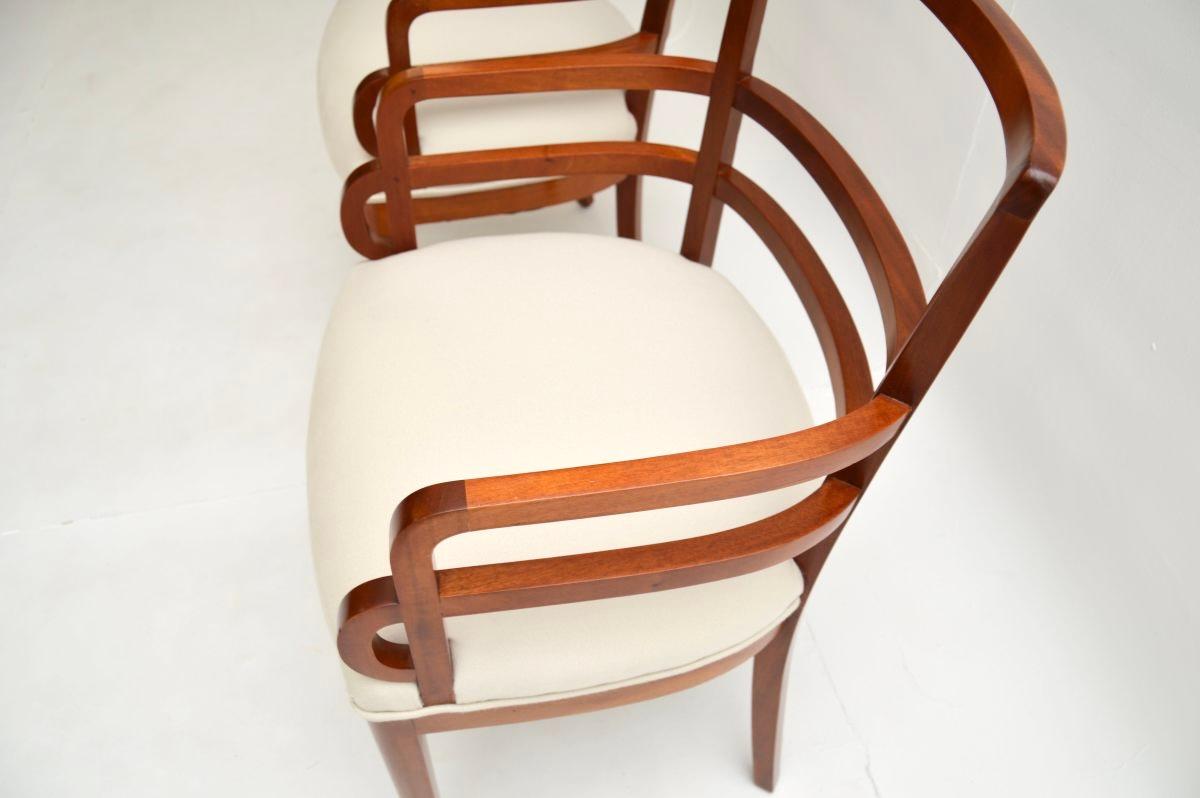 Coppia di poltrone aperte / sedie laterali Art Déco in vendita 2