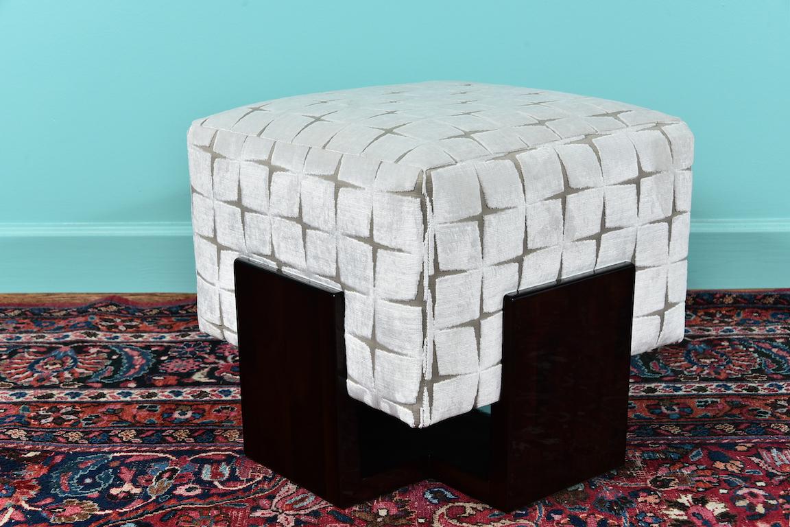 French Art Deco Ottoman in Palisander from France