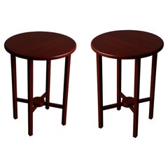 Pair of Art Deco Pedestal Side Table, 20th Century