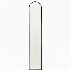 Pair of Art Deco Period Arched Metal Tall Mirrors