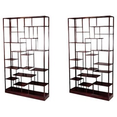 Pair of Art Deco Period Chinese Rosewood Étagères, 1920's.