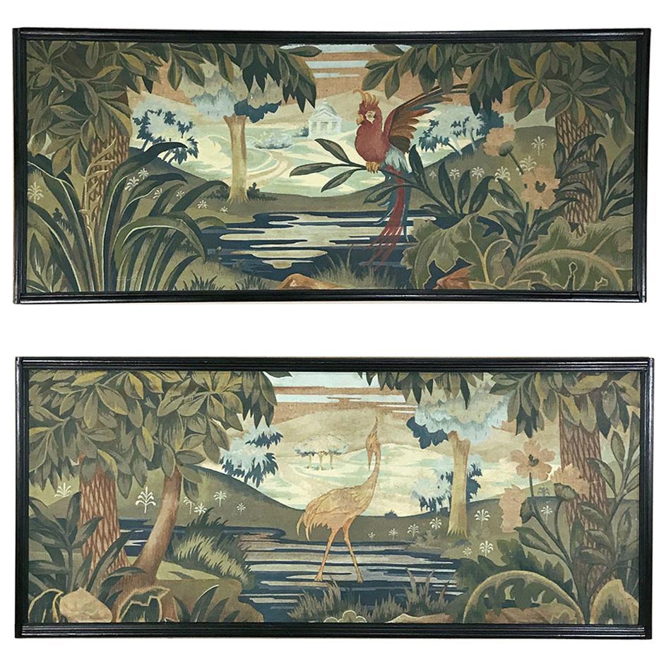 Antique Framed Italian HandWoven Tapestry at 1stdibs