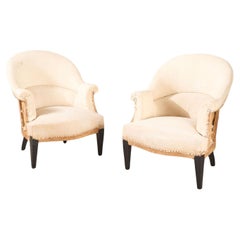 Pair of Art Deco period French tub chairs